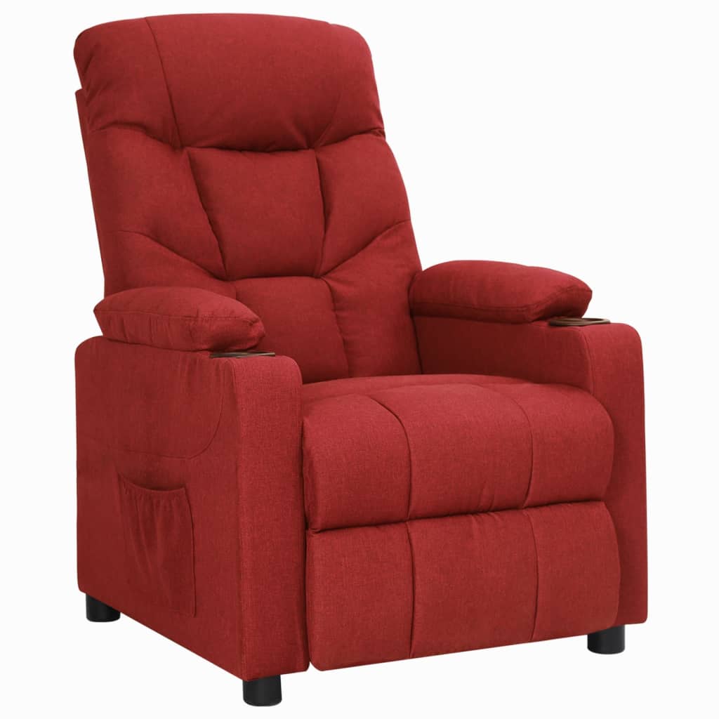 Fauteuil verstelbaar stof wijnrood is nu te koop bij PeponiXL, paradijselijk wonen!