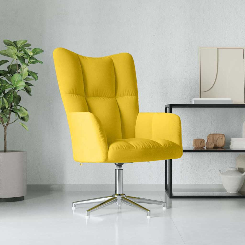 Relaxstoel fluweel mosterdgeel is nu te koop bij PeponiXL, paradijselijk wonen!