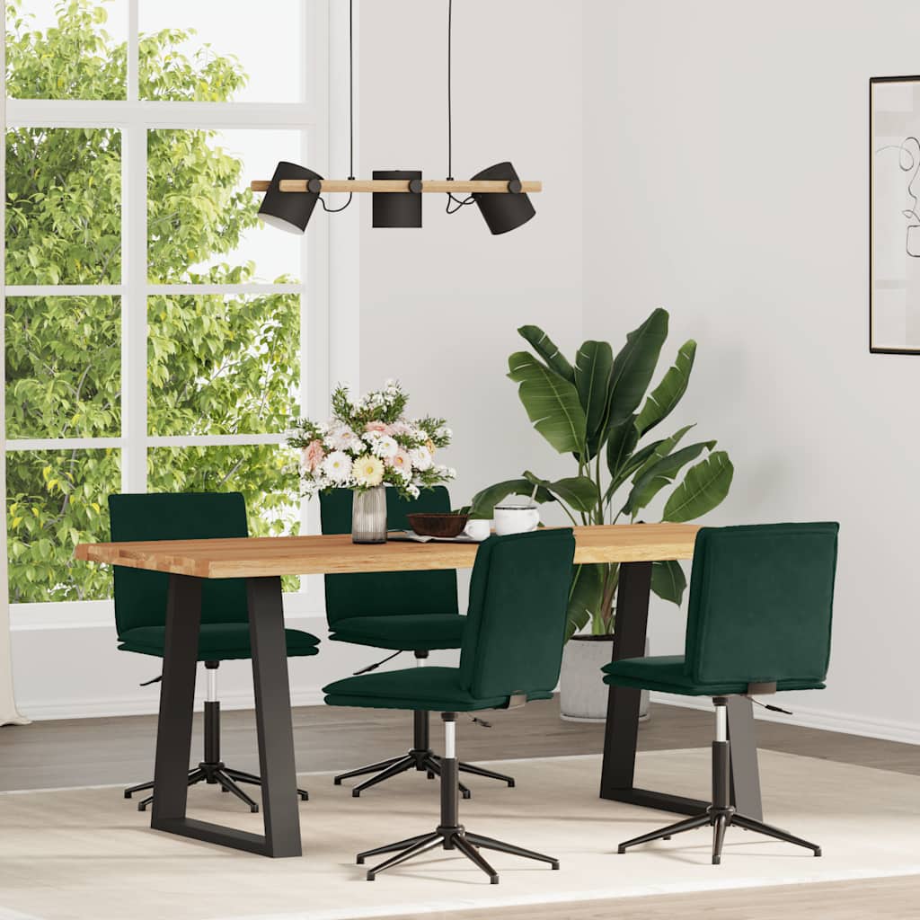 Eetkamerstoelen 4 st fluweel donkergroen is nu te koop bij PeponiXL, paradijselijk wonen!