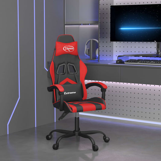 Gamestoel kunstleer zwart en rood is nu te koop bij PeponiXL, paradijselijk wonen!