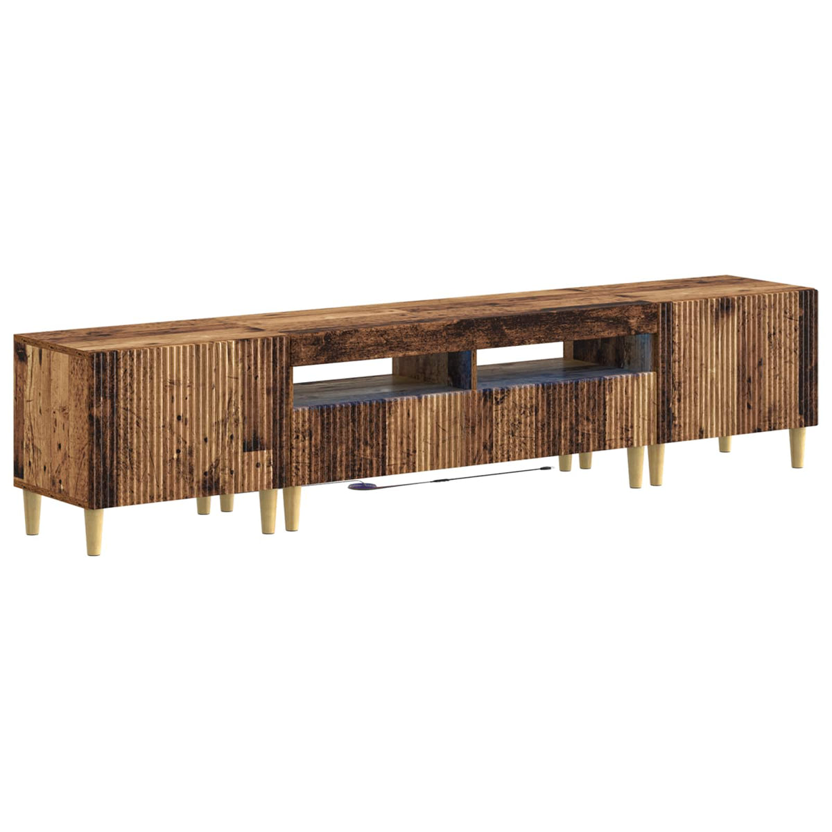 5-delige LED TV-kast Oud hout Bewerkt hout is nu te koop bij PeponiXL, paradijselijk wonen!