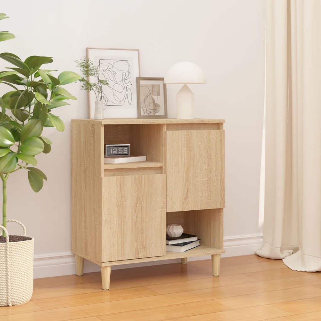 Dressoir 60x35x70 cm bewerkt hout sonoma eikenkleurig is nu te koop bij PeponiXL, paradijselijk wonen!