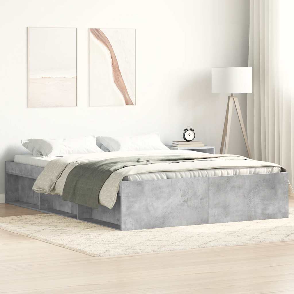 Bedframe betongrijs 120x200 cm is nu te koop bij PeponiXL, paradijselijk wonen!