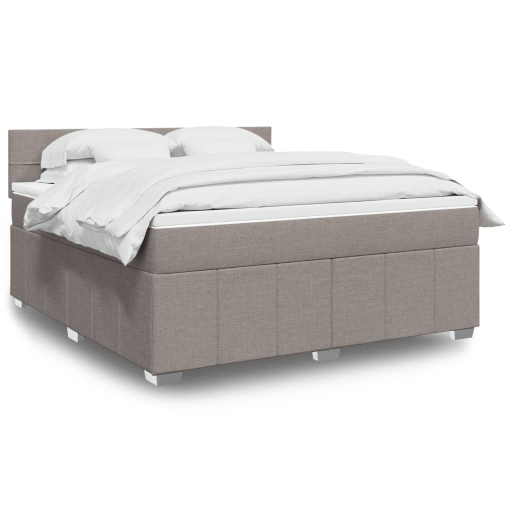 Boxspring met matras stof taupe 180x200 cm is nu te koop bij PeponiXL, paradijselijk wonen!