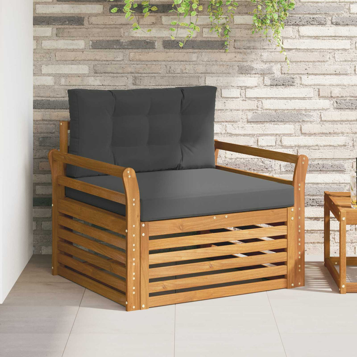 Tuinbank Massief Acaciahout en Polyester is nu te koop bij PeponiXL, paradijselijk wonen!
