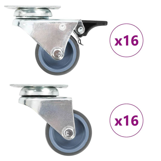 32 st Zwenkwielen dubbel 50 mm is nu te koop bij PeponiXL, paradijselijk wonen!