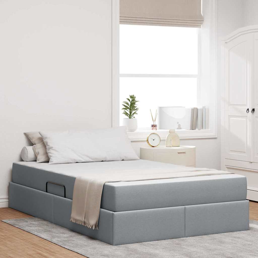 Opbergbed met matras Lichtgrijs 120 x 200 cm Polyester is nu te koop bij PeponiXL, paradijselijk wonen!