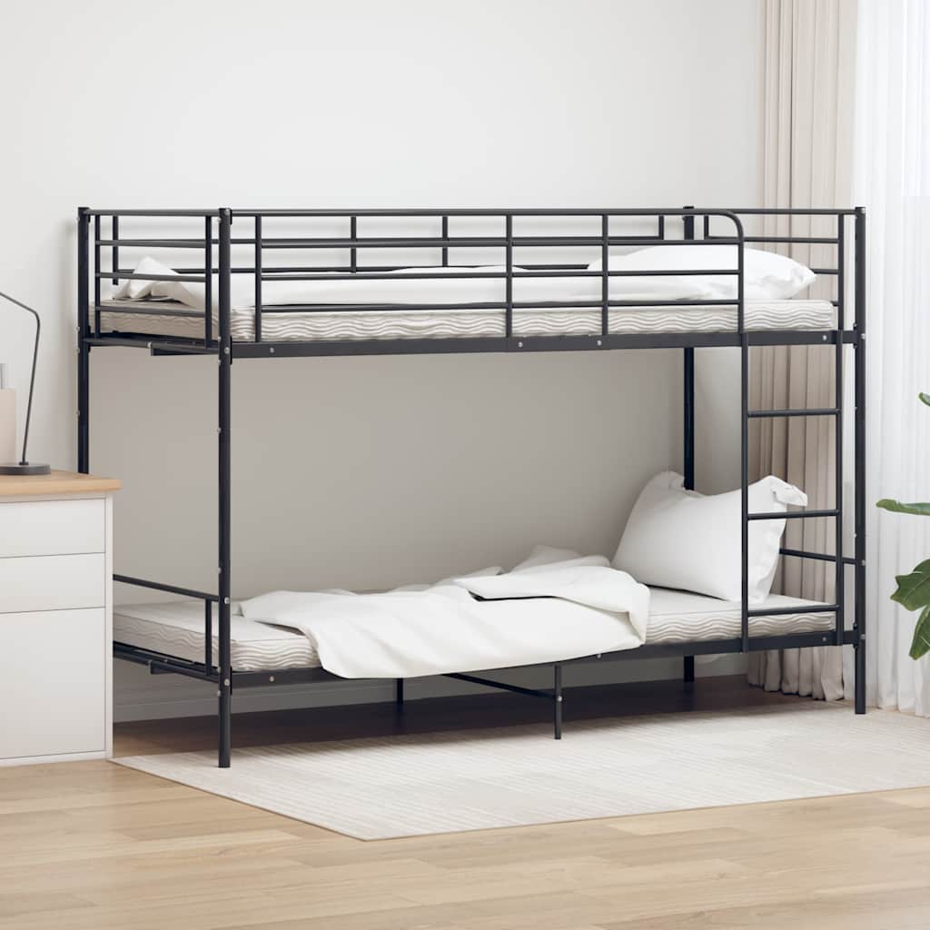Stapelbed metaal zwart 90x200 cm is nu te koop bij PeponiXL, paradijselijk wonen!