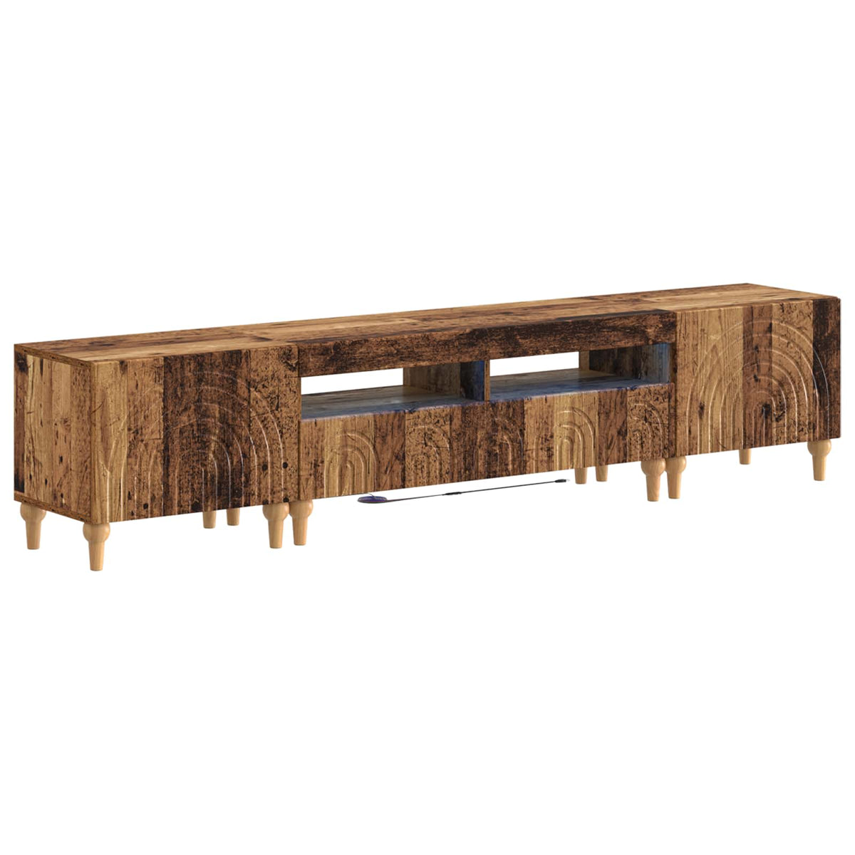 3-delige LED TV-kast Oud hout Bewerkt hout is nu te koop bij PeponiXL, paradijselijk wonen!