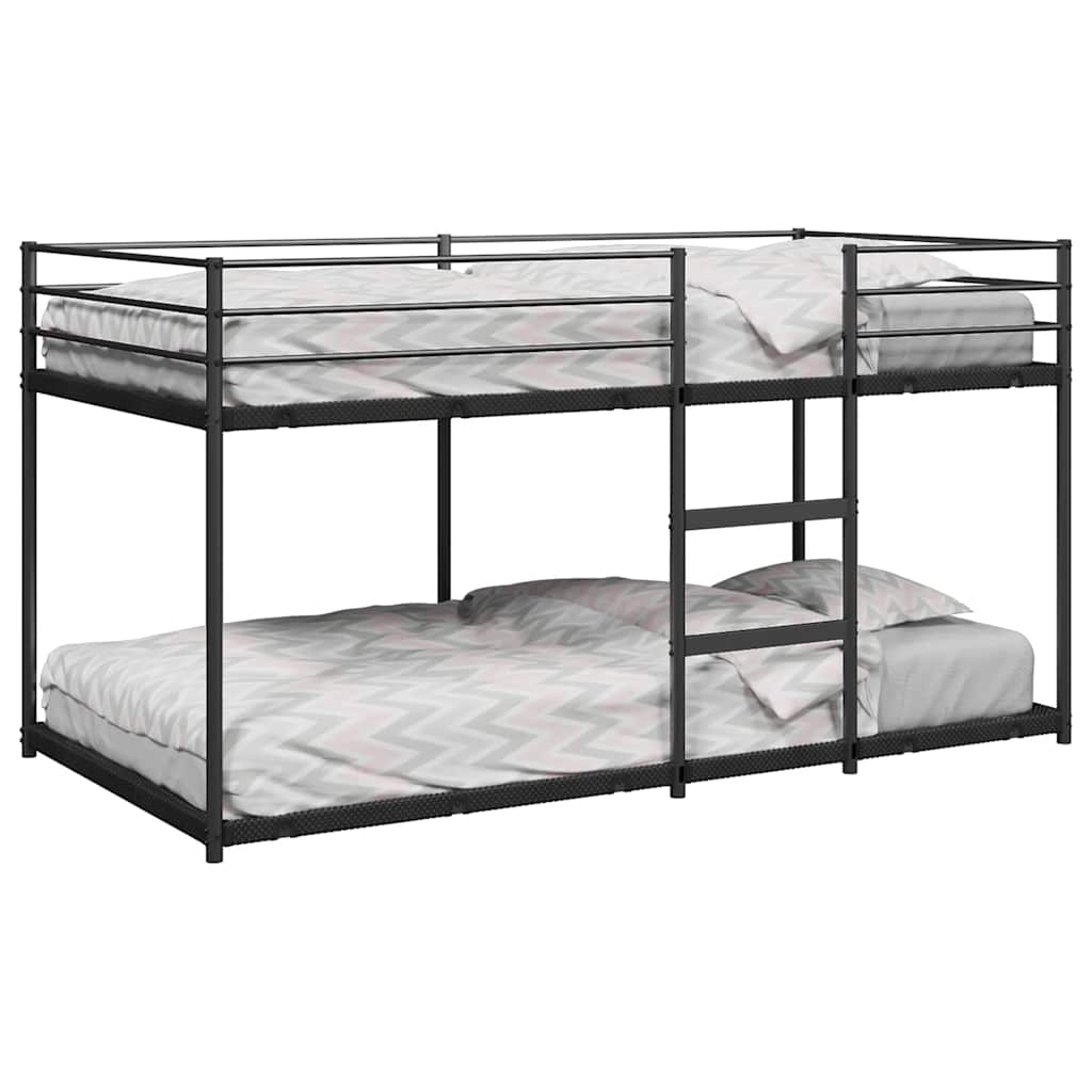 Stapelbed zonder matras 100x200 cm staal zwart is nu te koop bij PeponiXL, paradijselijk wonen!