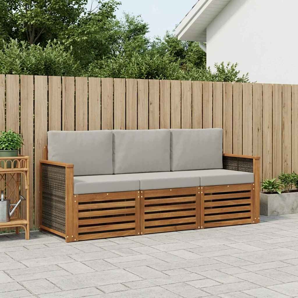 Sofa-Sets met kussen 3 pcs Massief Acaciahout is nu te koop bij PeponiXL, paradijselijk wonen!