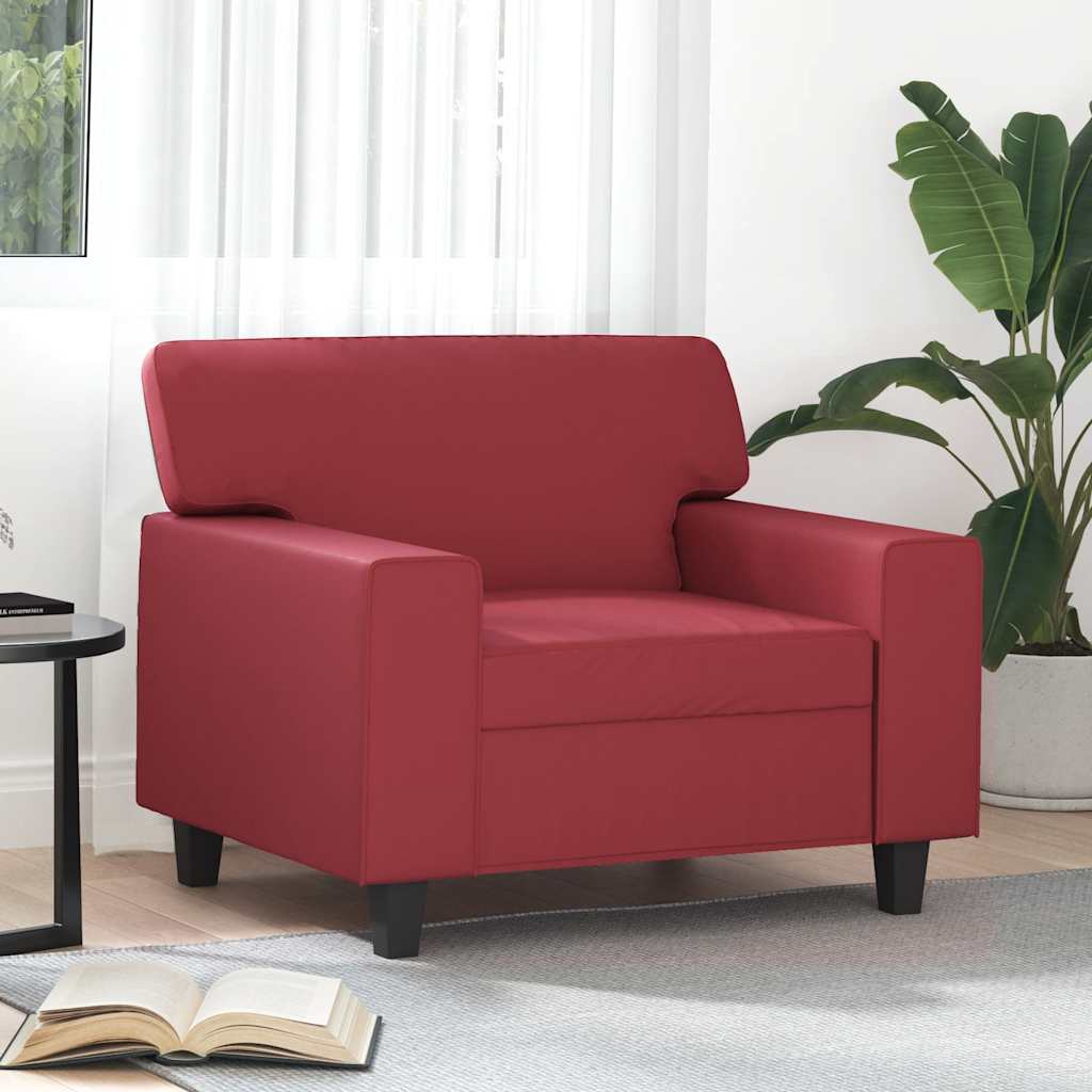 Fauteuil 60 cm kunstleer wijnrood is nu te koop bij PeponiXL, paradijselijk wonen!