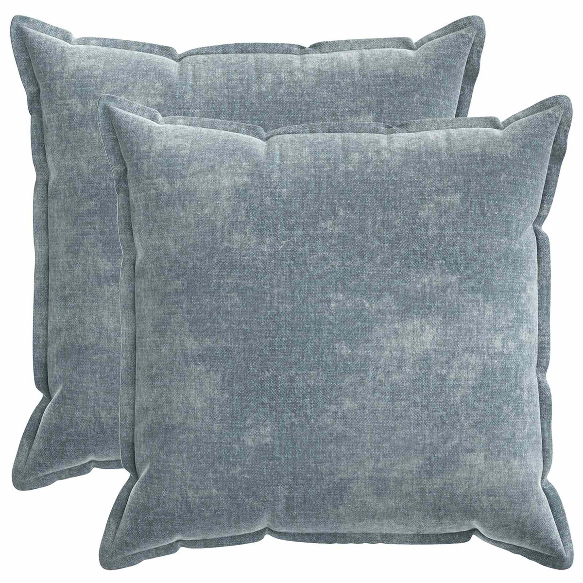 Kussensloop 2 st HOUTEN Lichtblauw 60 x 60 cm Chenille Stof is nu te koop bij PeponiXL, paradijselijk wonen!