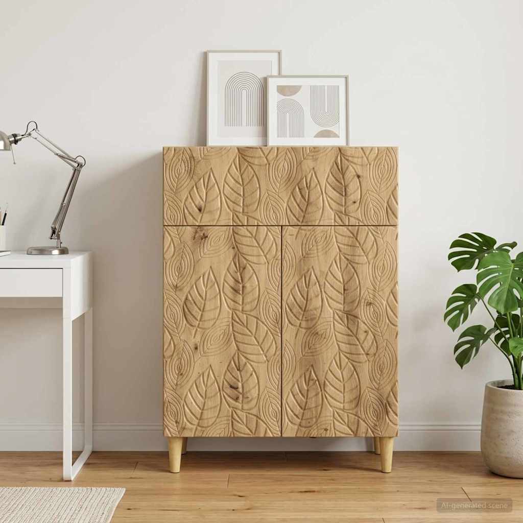 Dressoir Artisanaal eiken 66 x 34,5 x 90 cm Bewerkt hout is nu te koop bij PeponiXL, paradijselijk wonen!