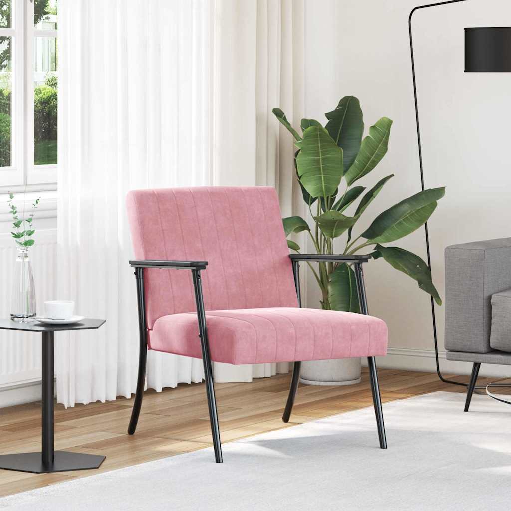 Fauteuil Roze 59 x 75 x 78 cm Fluweel is nu te koop bij PeponiXL, paradijselijk wonen!
