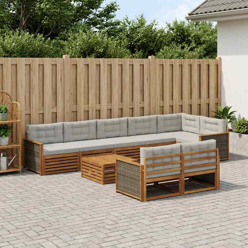 Buiten bankenset met kussen 9 pcs is nu te koop bij PeponiXL, paradijselijk wonen!