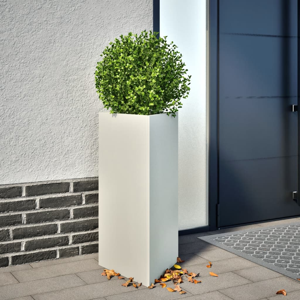 Plantenbak driehoek 40x34,5x75 cm staal wit is nu te koop bij PeponiXL, paradijselijk wonen!