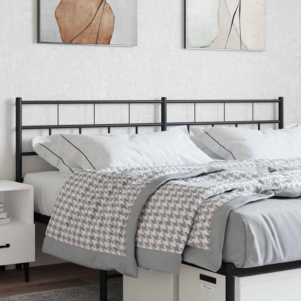 Vervangend hoofdbord 160 cm metaal zwart is nu te koop bij PeponiXL, paradijselijk wonen!