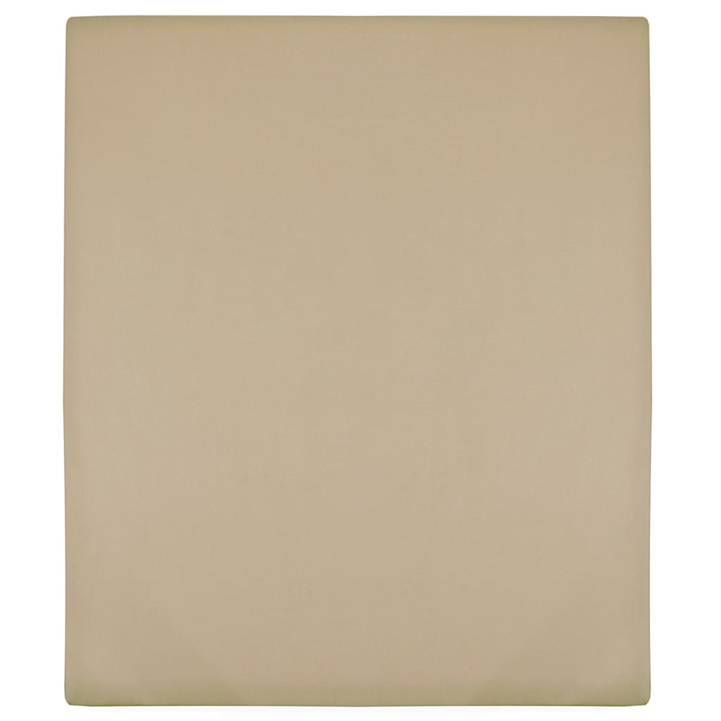 Hoeslakens jersey 2 st 160x200 cm katoen taupe is nu te koop bij PeponiXL, paradijselijk wonen!