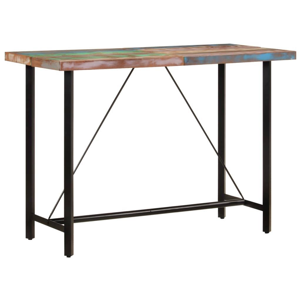 Bartafel 150x70x107 cm massief gerecycled hout en ijzer is nu te koop bij PeponiXL, paradijselijk wonen!