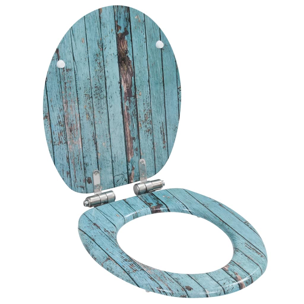 Toiletbril met soft-close deksel oud hout MDF is nu te koop bij PeponiXL, paradijselijk wonen!