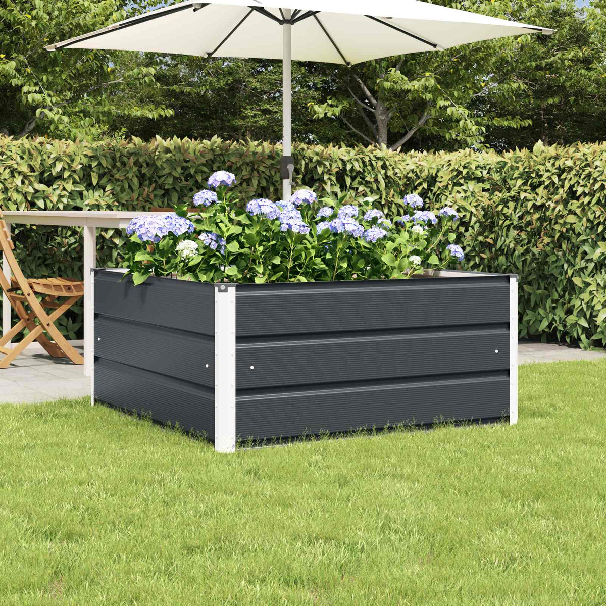 Plantenbak Antraciet 100 x 100 x 45 cm Staal is nu te koop bij PeponiXL, paradijselijk wonen!
