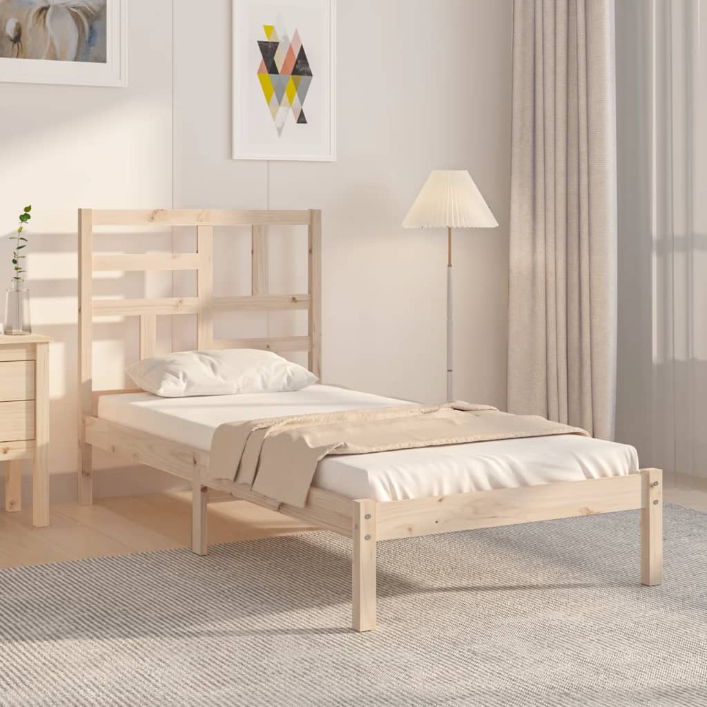Bedframe massief hout 90x200 cm is nu te koop bij PeponiXL, paradijselijk wonen!