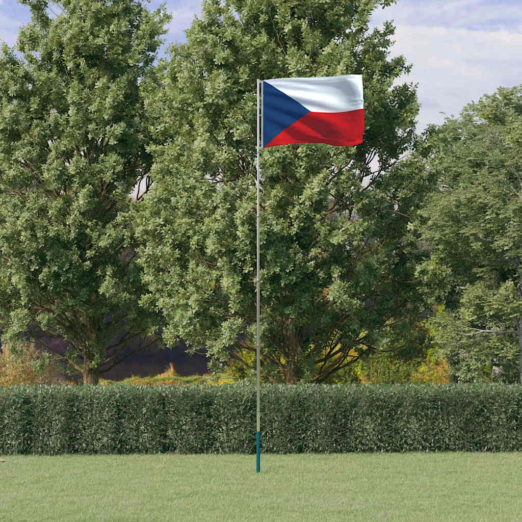 Vlag met vlaggenmast Tsjechië 5,5 m aluminium is nu te koop bij PeponiXL, paradijselijk wonen!