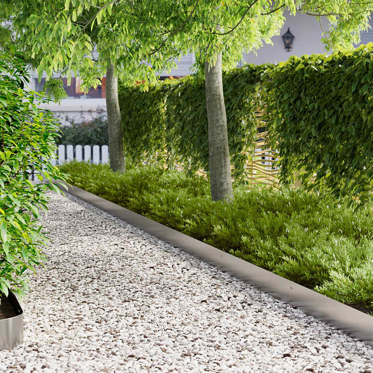Gazonrand 20 pcs 103 x 15 cm Staal Zilverkleurig is nu te koop bij PeponiXL, paradijselijk wonen!