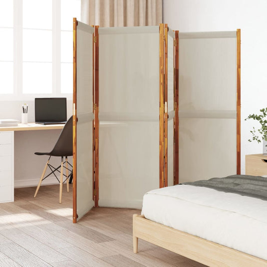 Kamerscherm met 4 panelen 280x180 cm lichtgrijs is nu te koop bij PeponiXL, paradijselijk wonen!