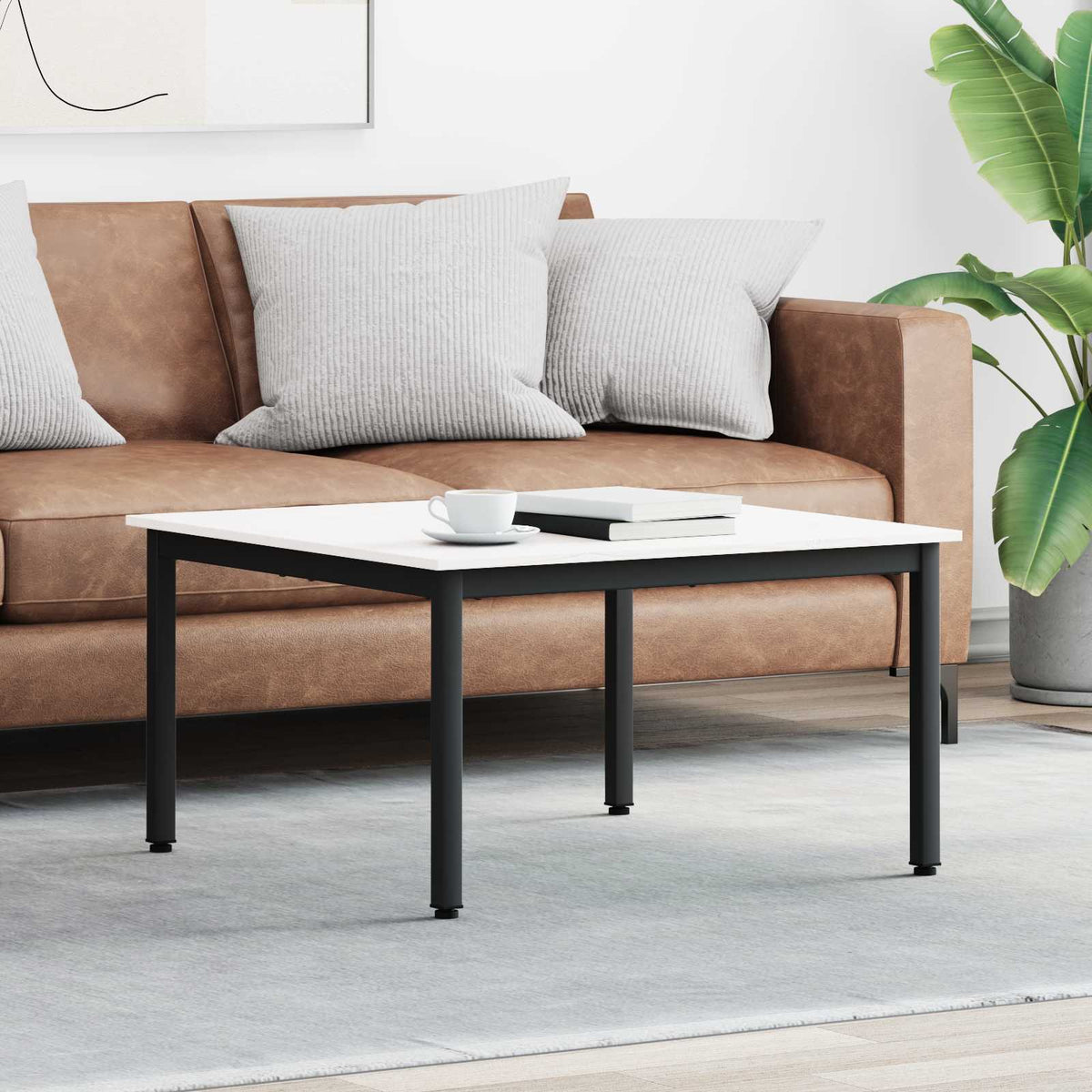 Salontafel Wit 80 x 80 x 45 cm Massief grenenhout is nu te koop bij PeponiXL, paradijselijk wonen!