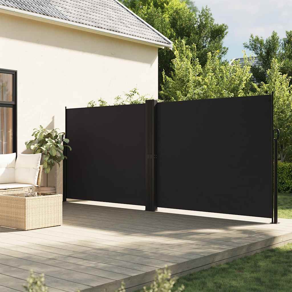 Windscherm uittrekbaar 160x600 cm zwart is nu te koop bij PeponiXL, paradijselijk wonen!