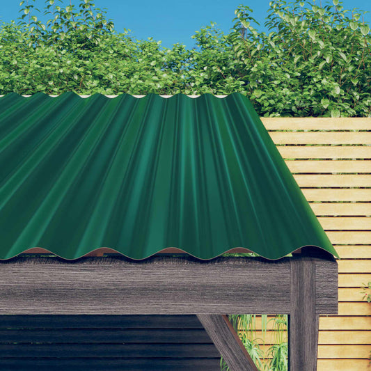 Dakpanelen 36 st 80x36 cm gegalvaniseerd staal groen is nu te koop bij PeponiXL, paradijselijk wonen!