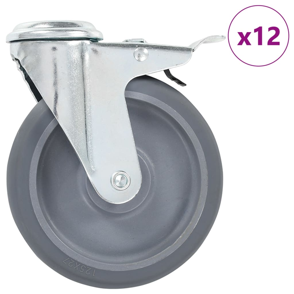12 st Zwenkwielen met boutgaten 125 mm is nu te koop bij PeponiXL, paradijselijk wonen!