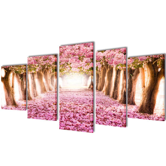 Canvas muurdruk print set kersenbloesem 200 x 100 cm is nu te koop bij PeponiXL, paradijselijk wonen!