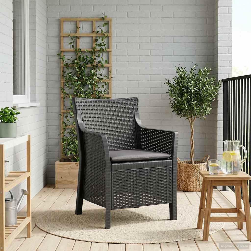 Fauteuil Antracietkleurig PP is nu te koop bij PeponiXL, paradijselijk wonen!
