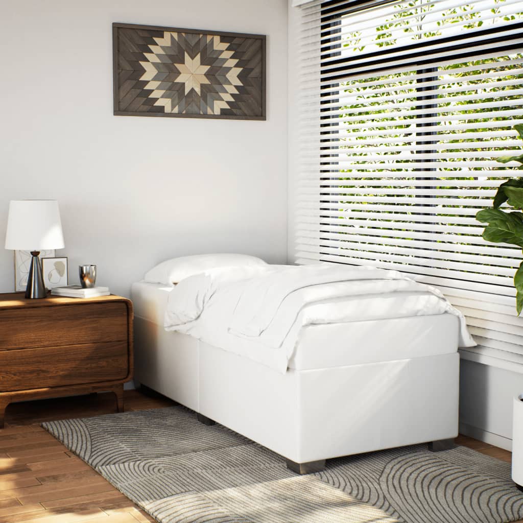 Bedframe kunstleer wit 100x200 cm is nu te koop bij PeponiXL, paradijselijk wonen!