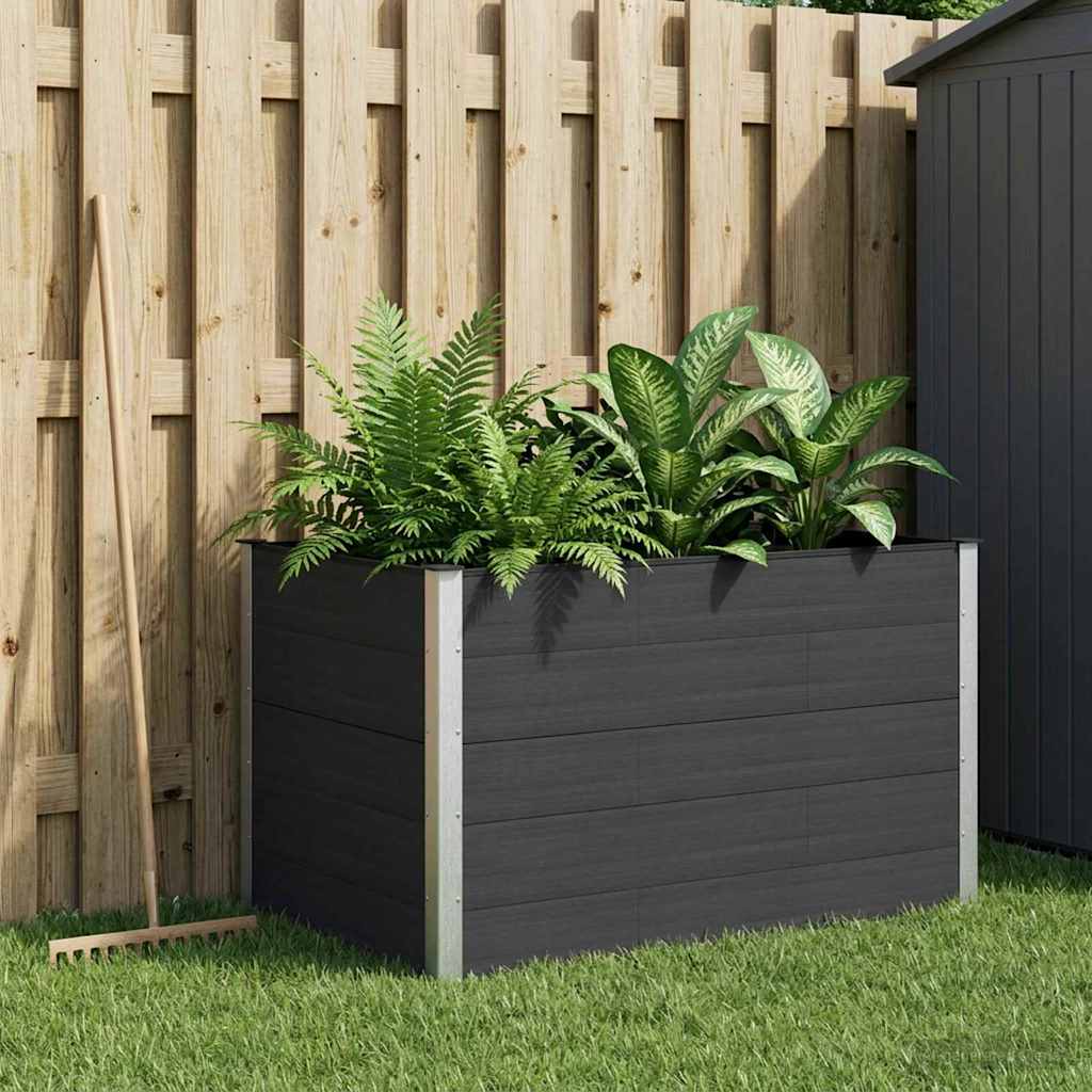 Verhoogde plantenbak Zwart 150 x 100 x 91 cm is nu te koop bij PeponiXL, paradijselijk wonen!