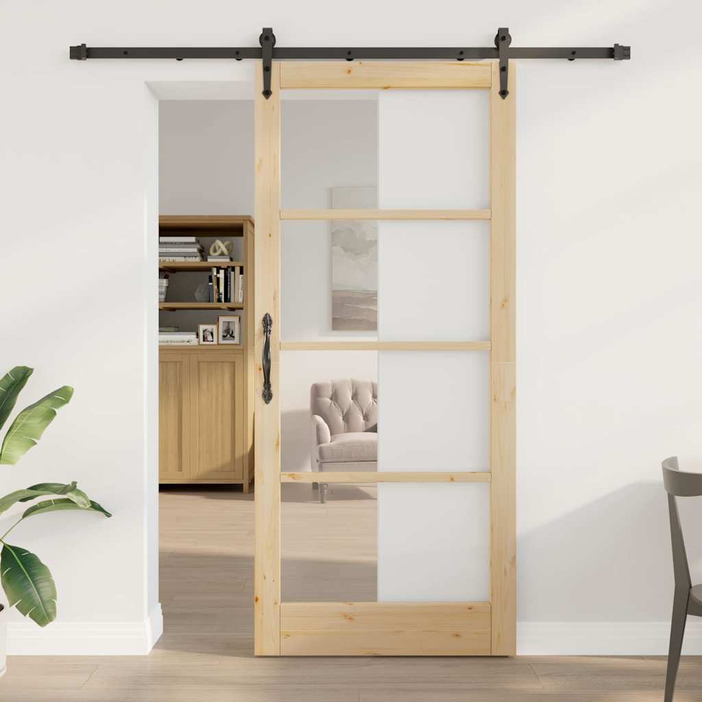 Schuifdeur Natuurlijk en Zwart 93 x 211 cm is nu te koop bij PeponiXL, paradijselijk wonen!