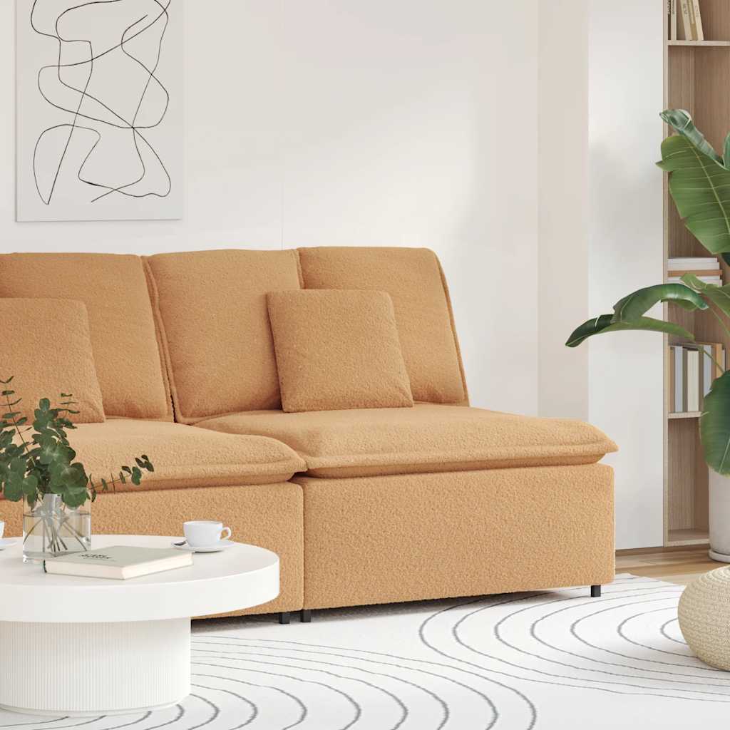 Modulaire bank middenmodule met kussens 100 cm beige is nu te koop bij PeponiXL, paradijselijk wonen!
