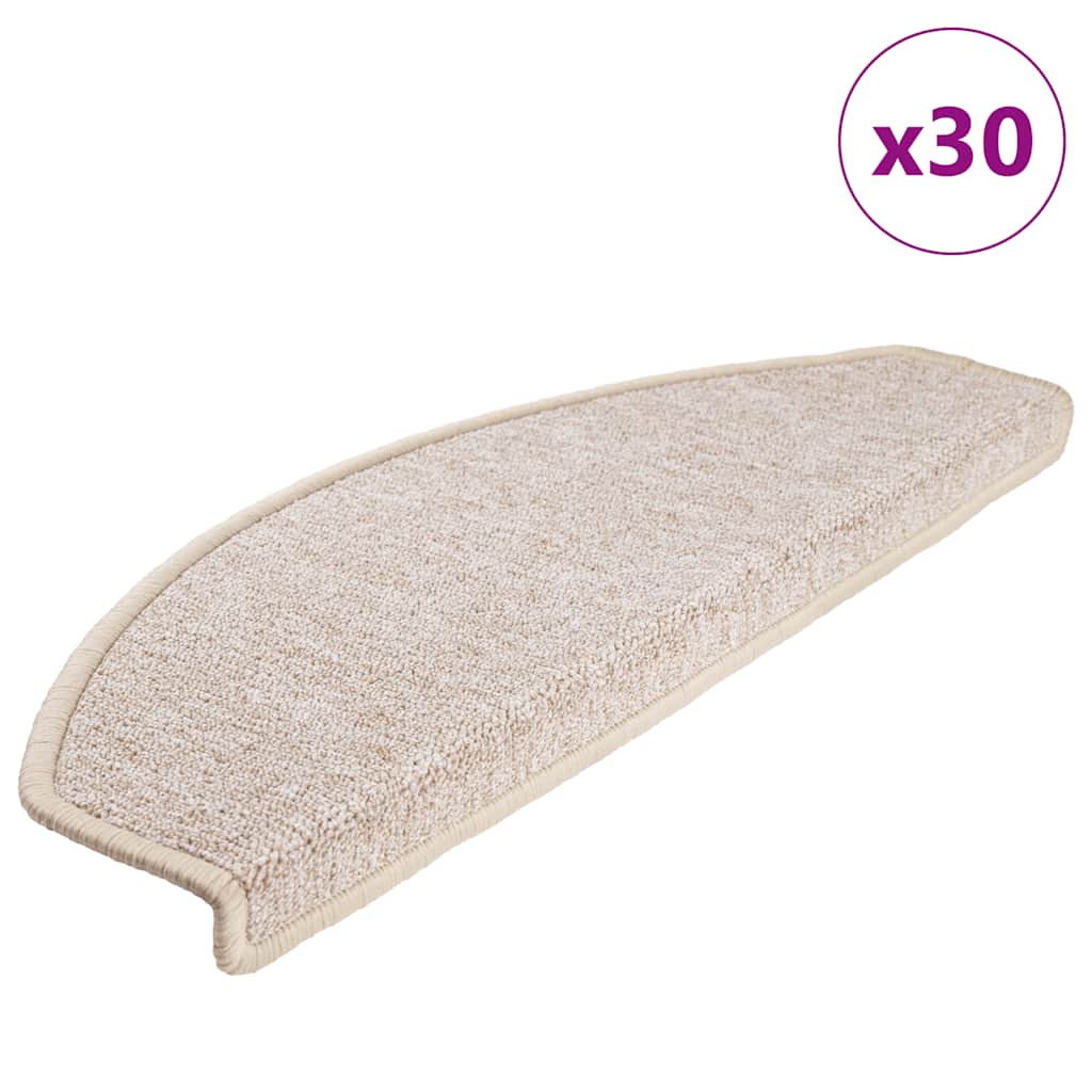 Trapmatten 30 st 65x24x4 cm Taupe Halfrond Groot is nu te koop bij PeponiXL, paradijselijk wonen!