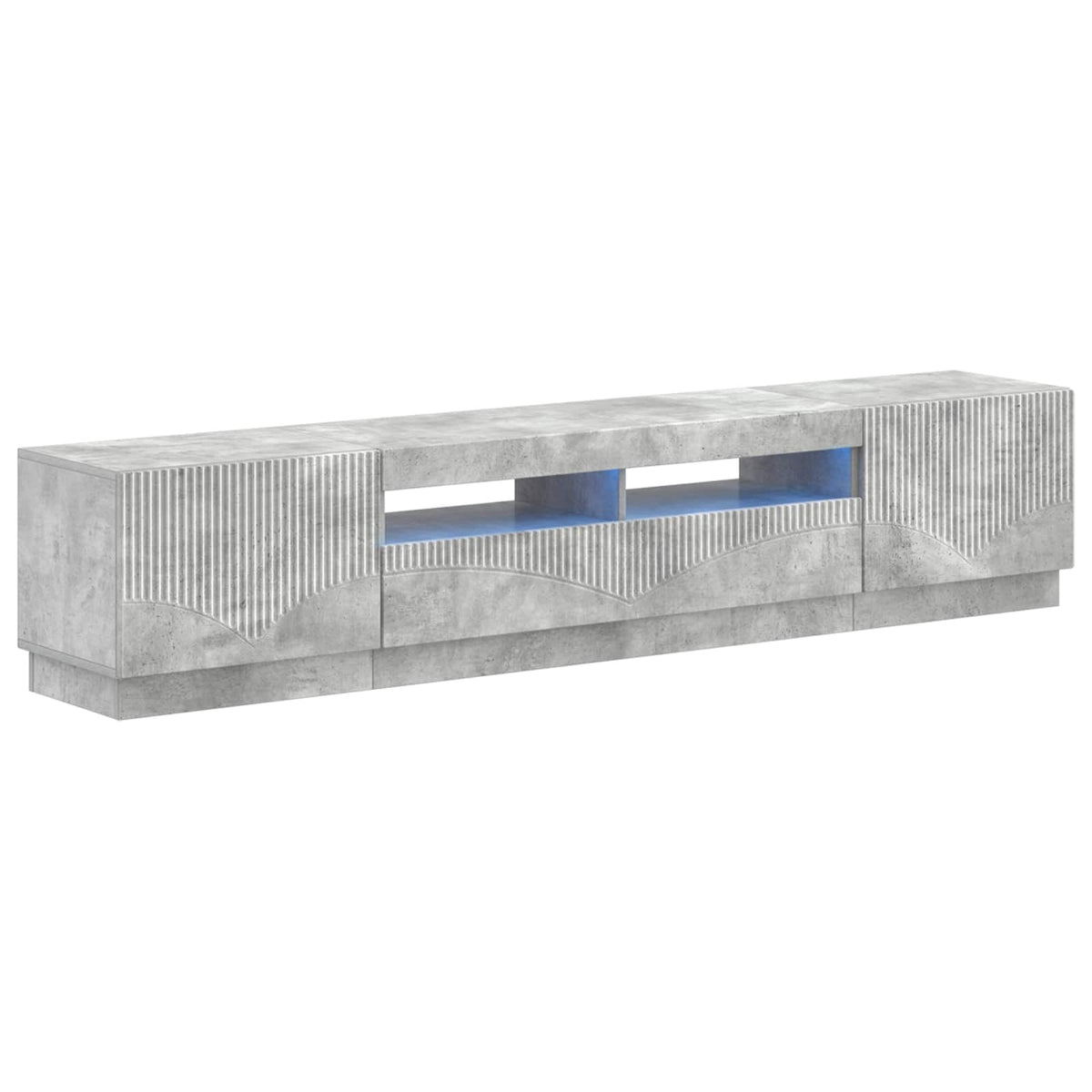 5-delige LED TV-kast Betongrijs Bewerkt hout is nu te koop bij PeponiXL, paradijselijk wonen!