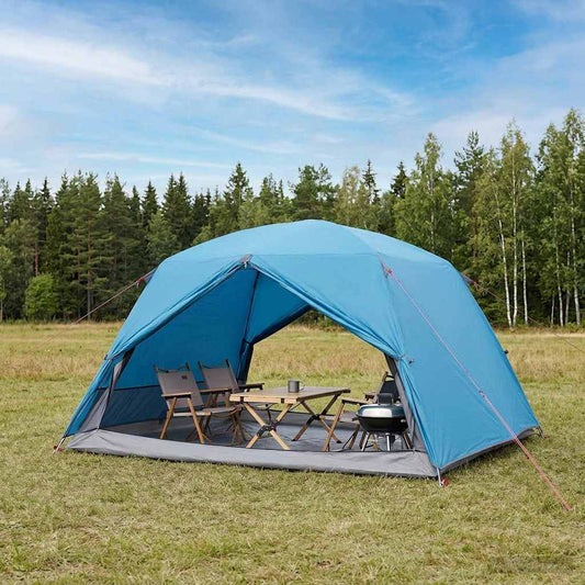 Backpacking Tent Blauw 4-persoons 185T Polyester met PU Coating is nu te koop bij PeponiXL, paradijselijk wonen!