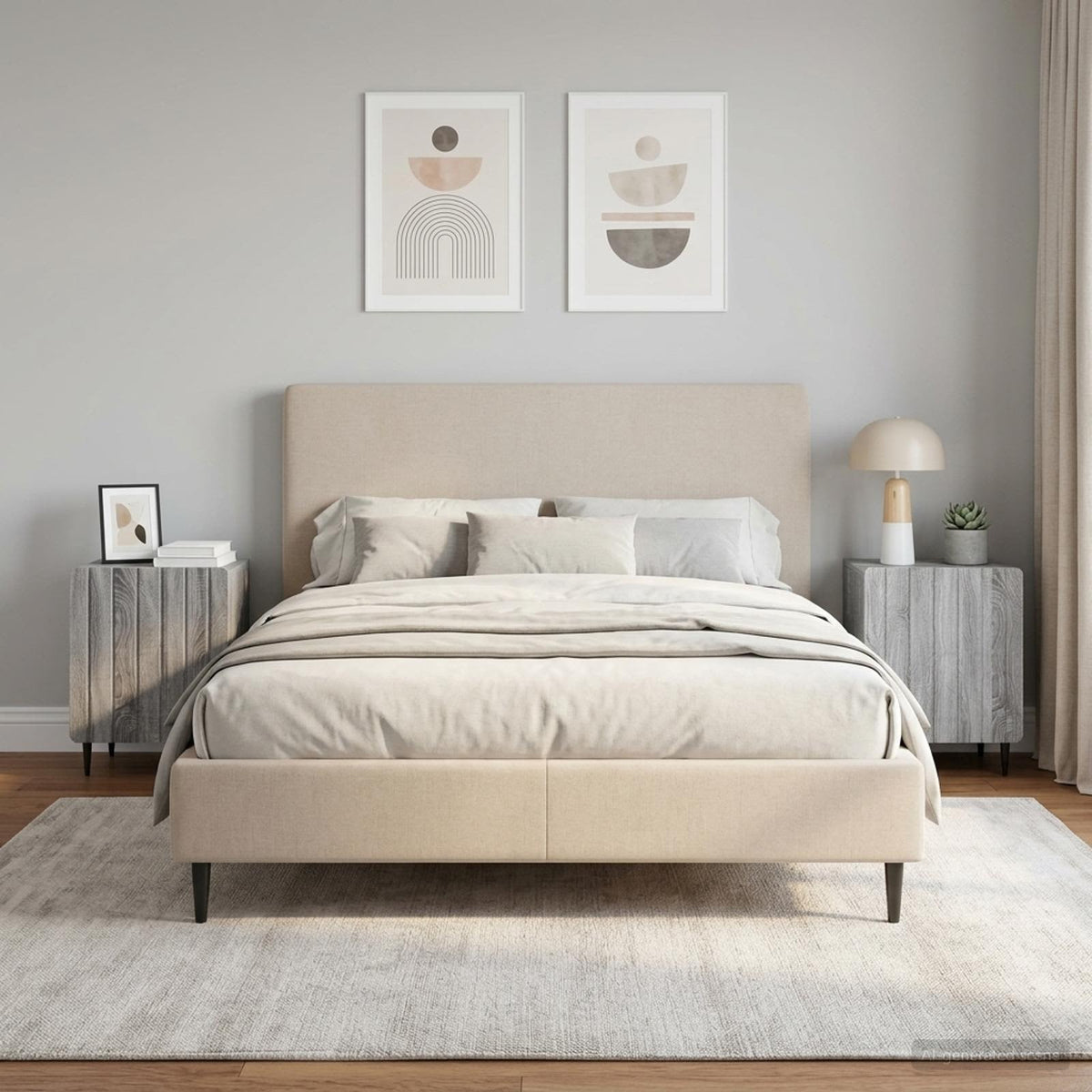 Nachtkastje 2 pcs Grijs sonoma 43 x 34,5 x 52 cm Bewerkt hout is nu te koop bij PeponiXL, paradijselijk wonen!