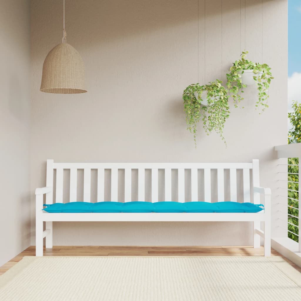 Tuinbankkussen 200x50x7 cm stof turquoise is nu te koop bij PeponiXL, paradijselijk wonen!