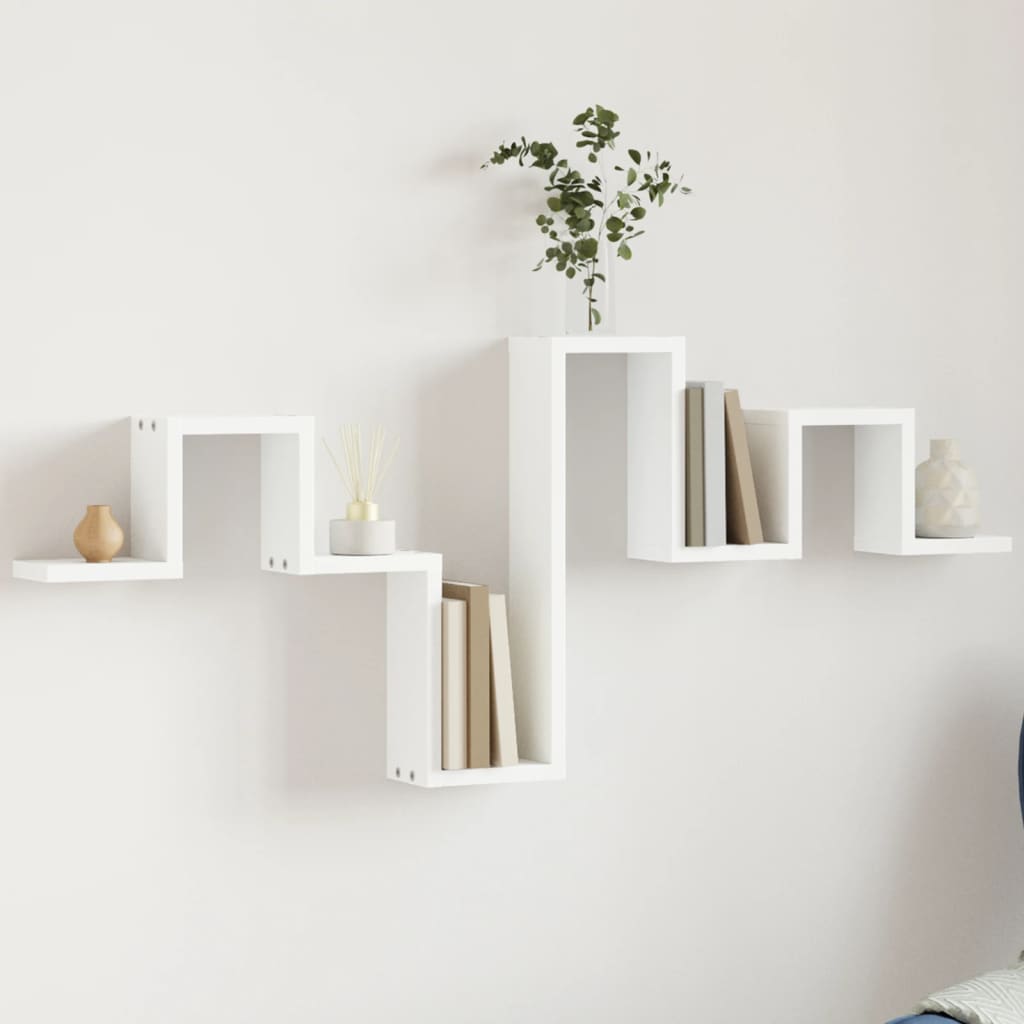Wandschap 104,5x10x43 cm bewerkt hout wit is nu te koop bij PeponiXL, paradijselijk wonen!