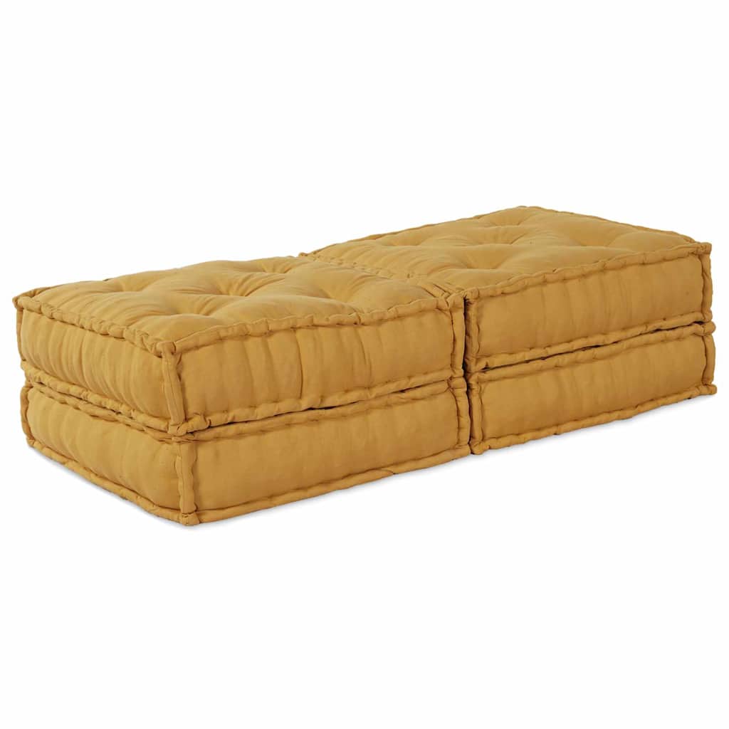 Modulair Sofabet 2 pcs Geel 140 x 70 x 36 cm Stof is nu te koop bij PeponiXL, paradijselijk wonen!