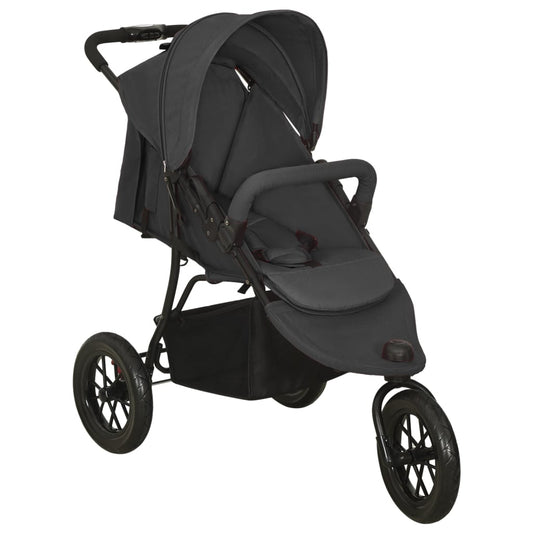 Kinderwagen staal antracietkleurig is nu te koop bij PeponiXL, paradijselijk wonen!