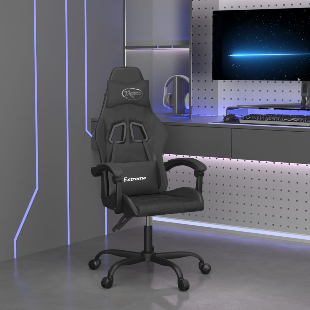 Gamestoel kunstleer zwart is nu te koop bij PeponiXL, paradijselijk wonen!