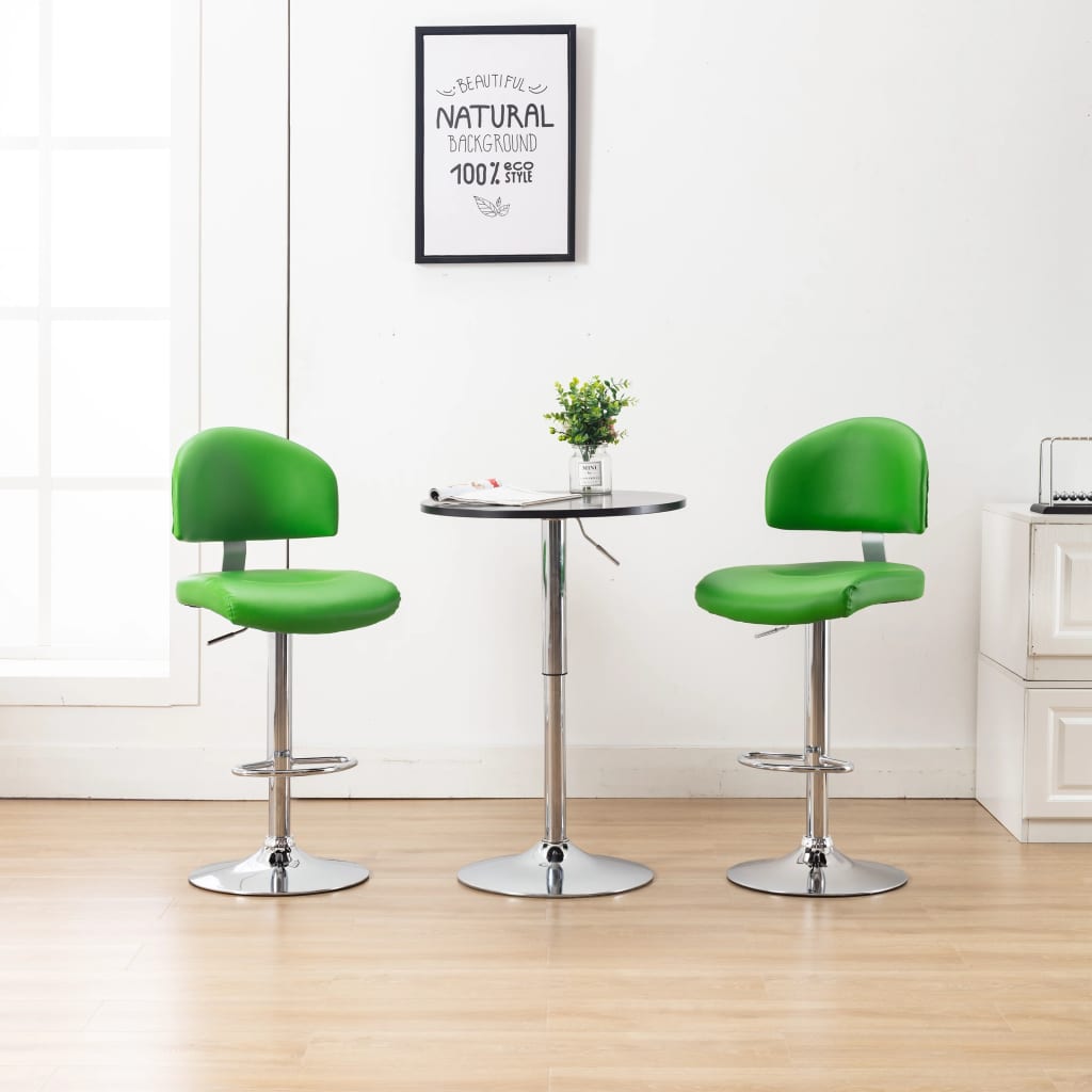 Barkrukken 2 st kunstleer groen is nu te koop bij PeponiXL, paradijselijk wonen!